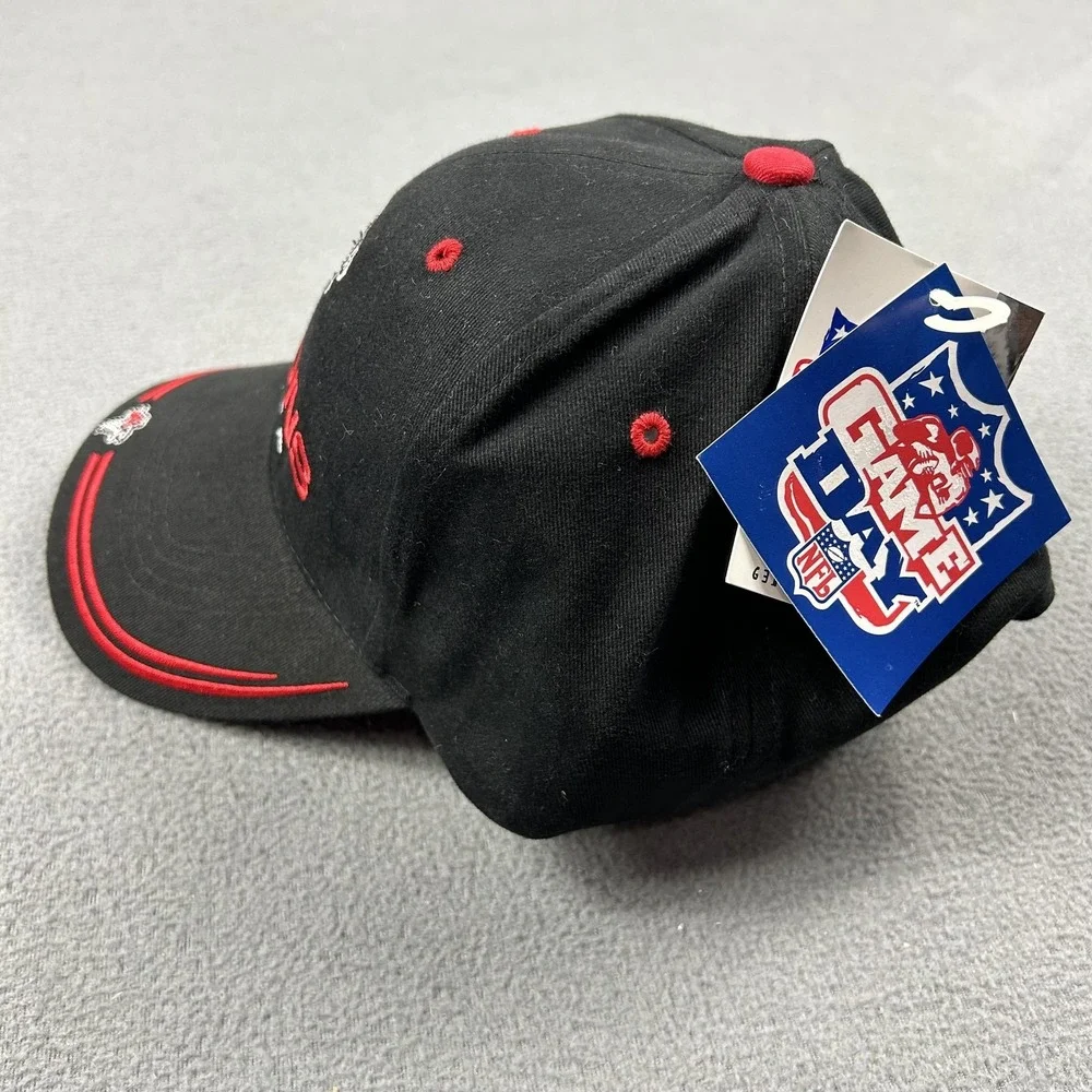 Vintage Atlanta Falcons Hat Cap Strap Back Mens One Size Black NFL Football‎ 90s